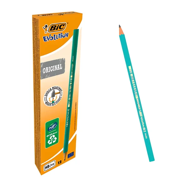 12 יחי' עיפרון לתלמיד ירוק BIC ביק