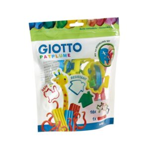 סט של 16 חותכנים מפלסטיק בדגמים משתנים לעיצוב וחיתוך פלסטלינה, בצק משחק חימר או דאס. כולל מערוך פלסטיק.