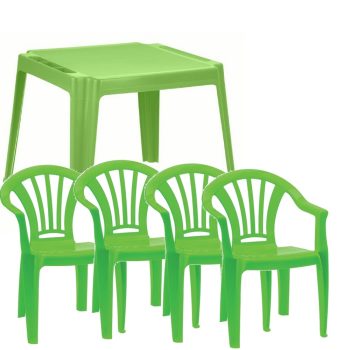 שולחן ו4 כסאות פלסטיק לילדים