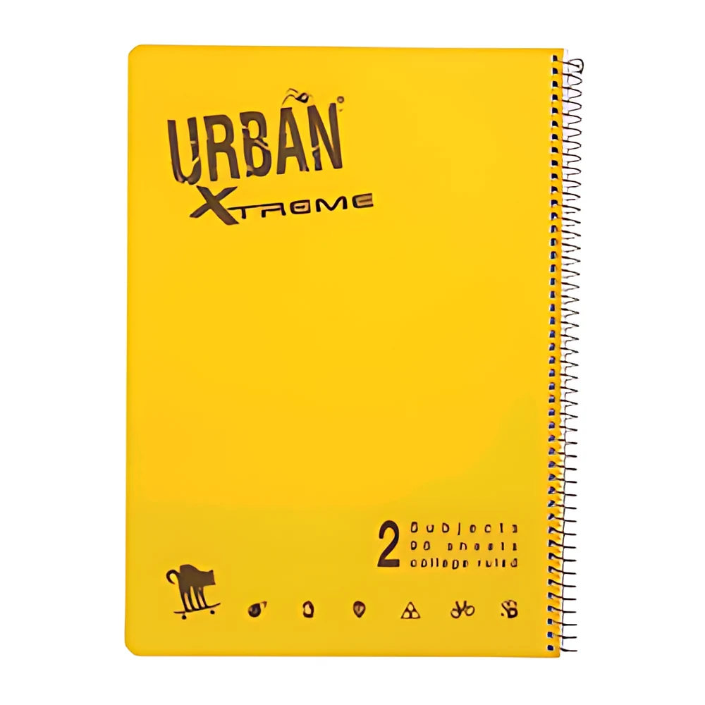 URBAN מחברת ספירלה 2 נושאים A4 שורה