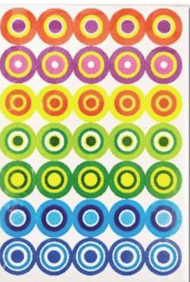 מארז 25 מדבקות עיגולים צבעוני