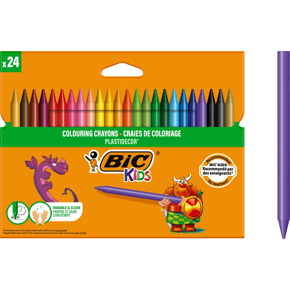 מארז 24 צבעי פסטל ביק Bic