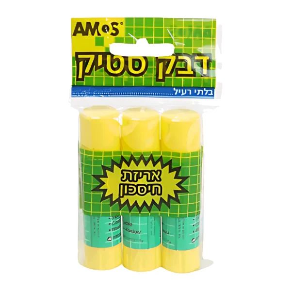 מארז 3 דבק סטיק אמוס – 8 גרם