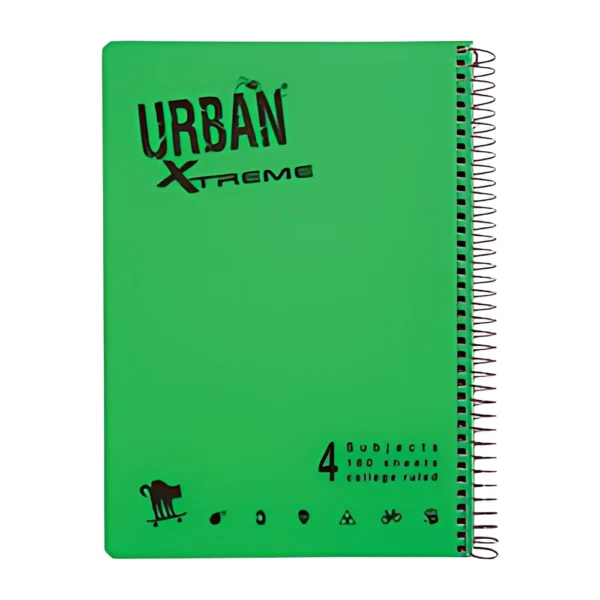 URBAN מחברת ספירלה 4 נושא A4 שורה [גדול]