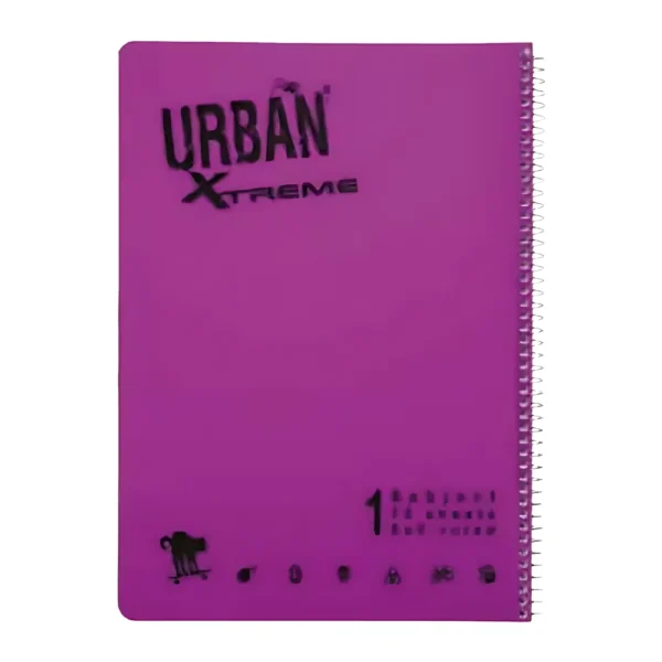 URBAN מחברת ספירלה 1 נושא A4 שורה [גדול]