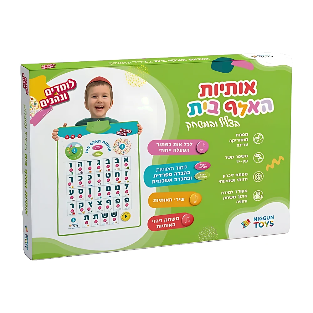 משטח פעילות מוזיקלי – אותיות אלף-בית