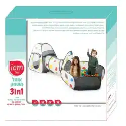 ⁦אוהל משחק עם מנהרה ובריכת כדורים⁩ – תמונה ⁦3⁩