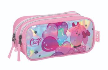 קלמר 2 תאים COOL דגם-כבשה בלונים ורוד