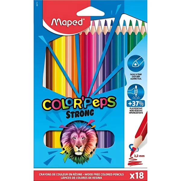 18 צבעי עפרון צבעוני STRONG מאפד-Maped
