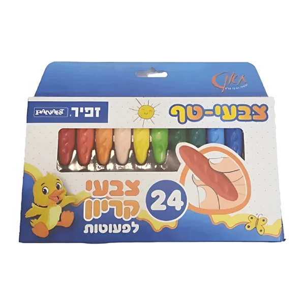 24 צבעי טף קריון לפעוטות -זפיר