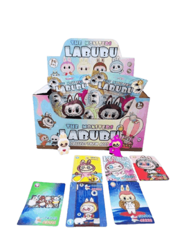 קלפי אספנות בובה לבובו תואמת Labubu + 3