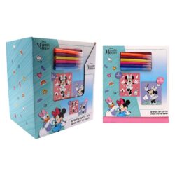 חוברת צביעה 15עמודים עם טושים מיני מאוס