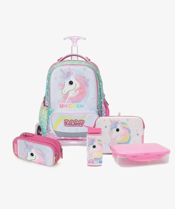 מארז קל גב מארז X-Fix trolley Unicorn  חד קרן ורוד