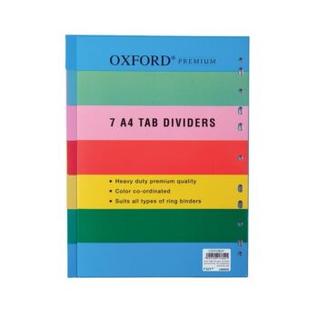 חוצצים OXFORD פרימיום 7 לשוניות A4 – PP איכותי