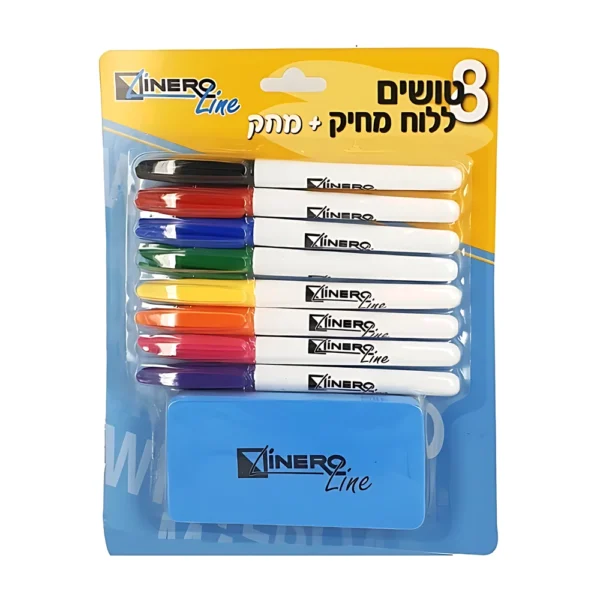 8 טוש מחיק+מחק -קידס ארט