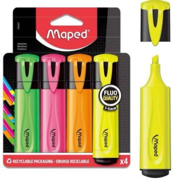 מדגיש סט 4 גוונים מעורב MAPED