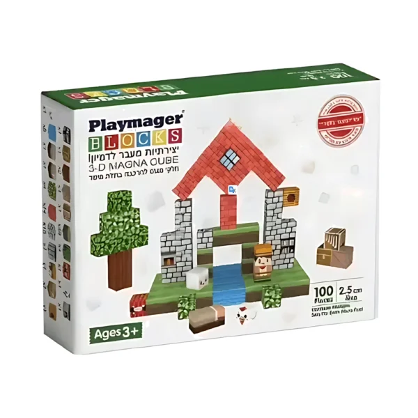 Playmager Blocks מיינקראפט – קוביות מגנט לפיתוח יצירתיות