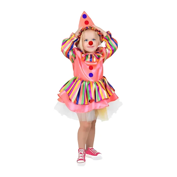תחפושת ליצנית ורודה לתינוקות-שושי זוהר