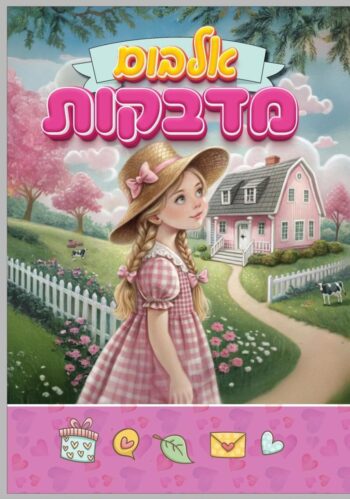 אלבום מדבקות 8 דף -ילדה  עם כובע