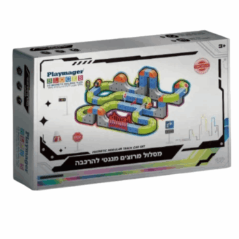 מסלול רכבת מגנטי לילדים  Playmager Blocks – רכבת נטענת | 157 חלקים