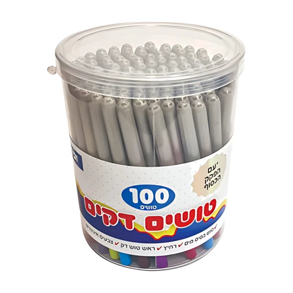 100 טושים דקים בכוס -זפיר