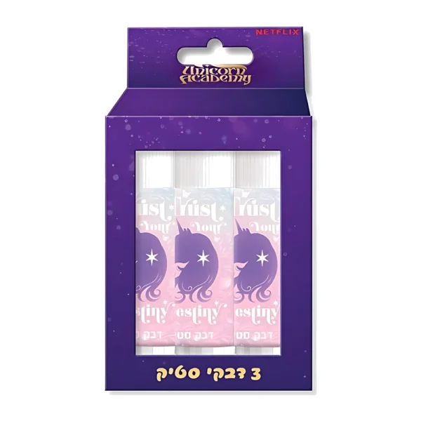 דבק סטיק 15 גרם יוניקורן אקדמי שלוש יחידות