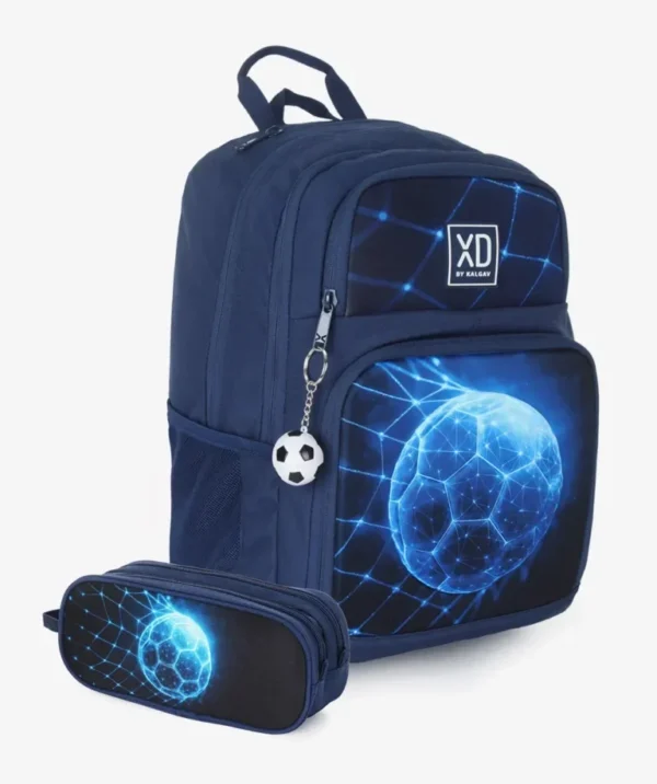 תיק+קלמר XD KG Digital Ball-כדור רגל כחול