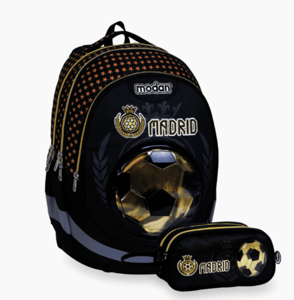 תיק אורטופדי Air Flex Bag+קלמר-מדריד כדור זהב רקע שחור