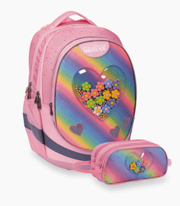 תיק אורטופדי Air Flex Bag+קלמר-לב מלא בפרחים