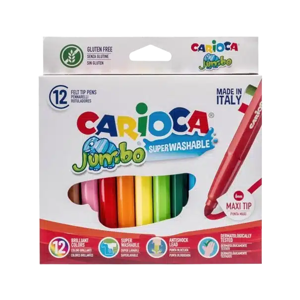 12+2 טושים רחיצים עבים CARIOCA איכותיים