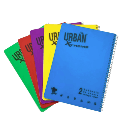 URBAN מחברת ספירלה 2 נושאים A4 חשבון [גדול]