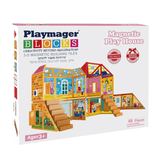 בית משחק מגנטי להרכבה 48 חלקים – Playmager