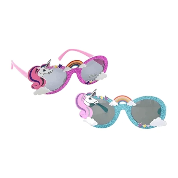 משקפיים חד קרן נוצצות קשת בענן