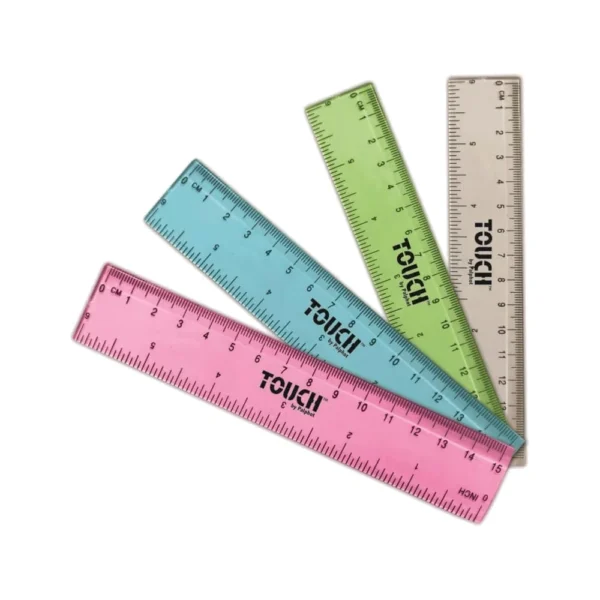 טאץ סרגל 15ס"מ-פלסטיק