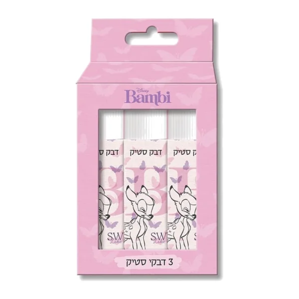 דבק סטיק 15 גרם במבי שלוש יחידות
