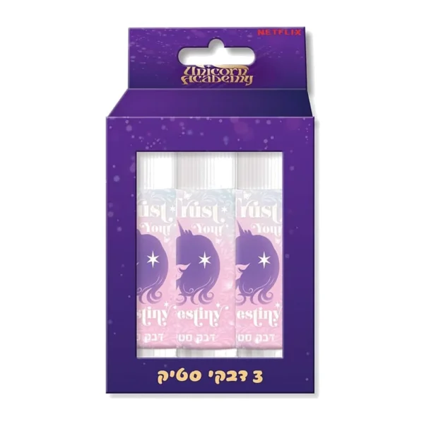דבק סטיק 15 גרם יוניקורן אקדמי שלוש יחידות