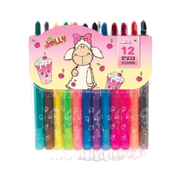 NICI סט 12 צבעים צבעוניים מסתובבים