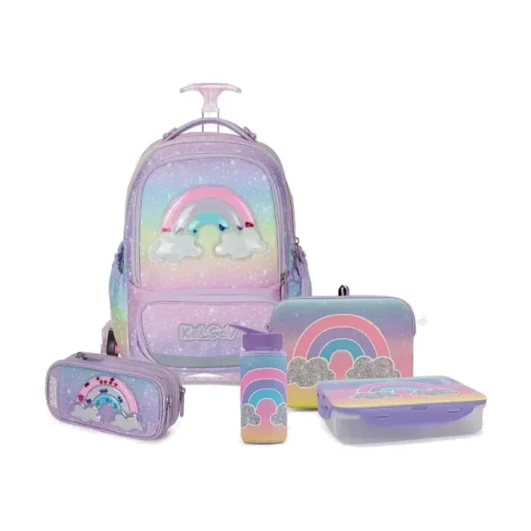 המארז המושלם X-FIX קל גב - TROLLEY Rainbow-קשת בענן
