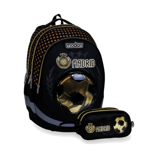תיק אורטופדי Air Flex Bag+קלמר-מדריד כדור זהב רקע שחור